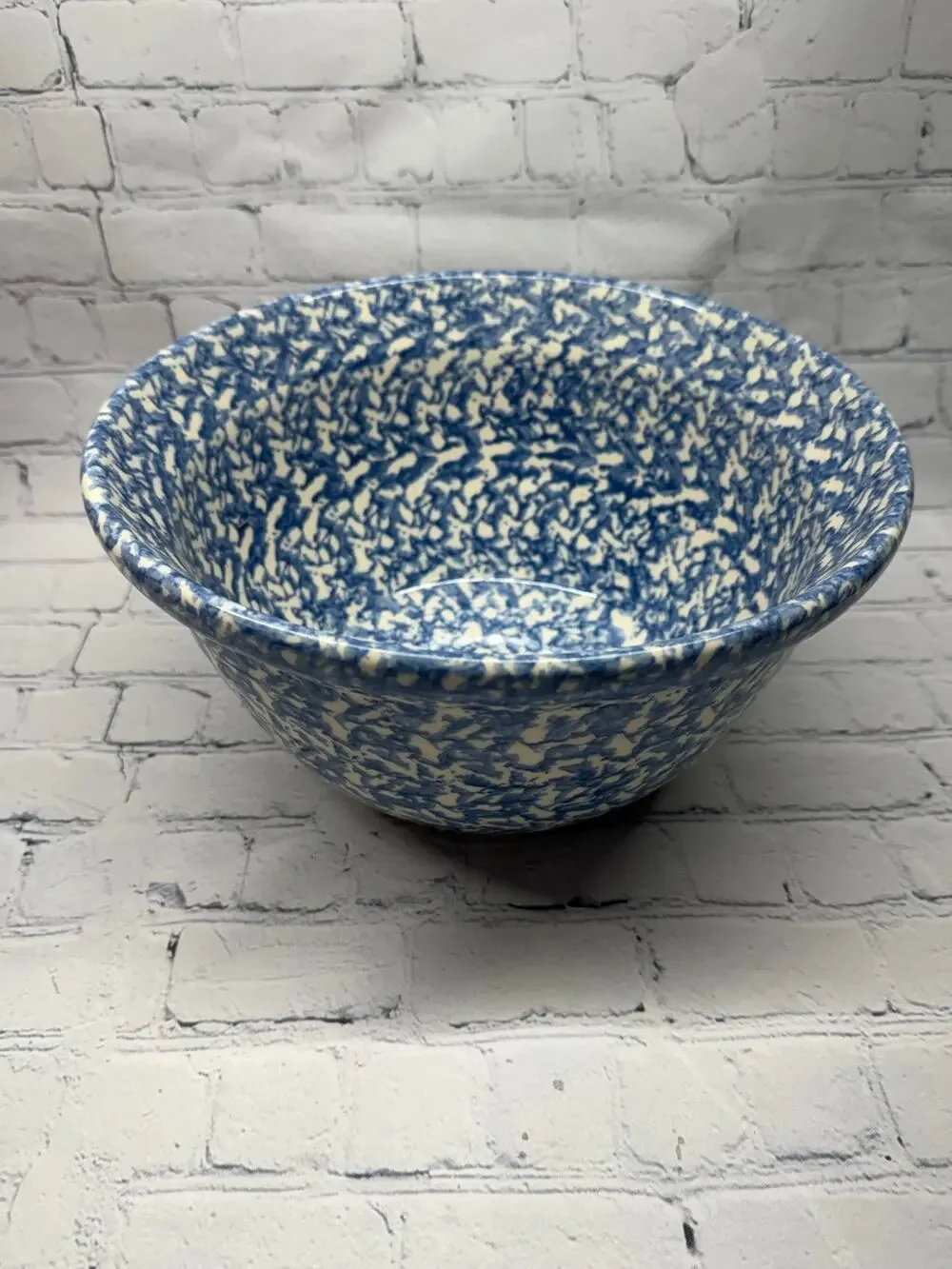 Workshops of Gerald Henn Roseville Pottery Vintage Stoneware Blue Spongeware